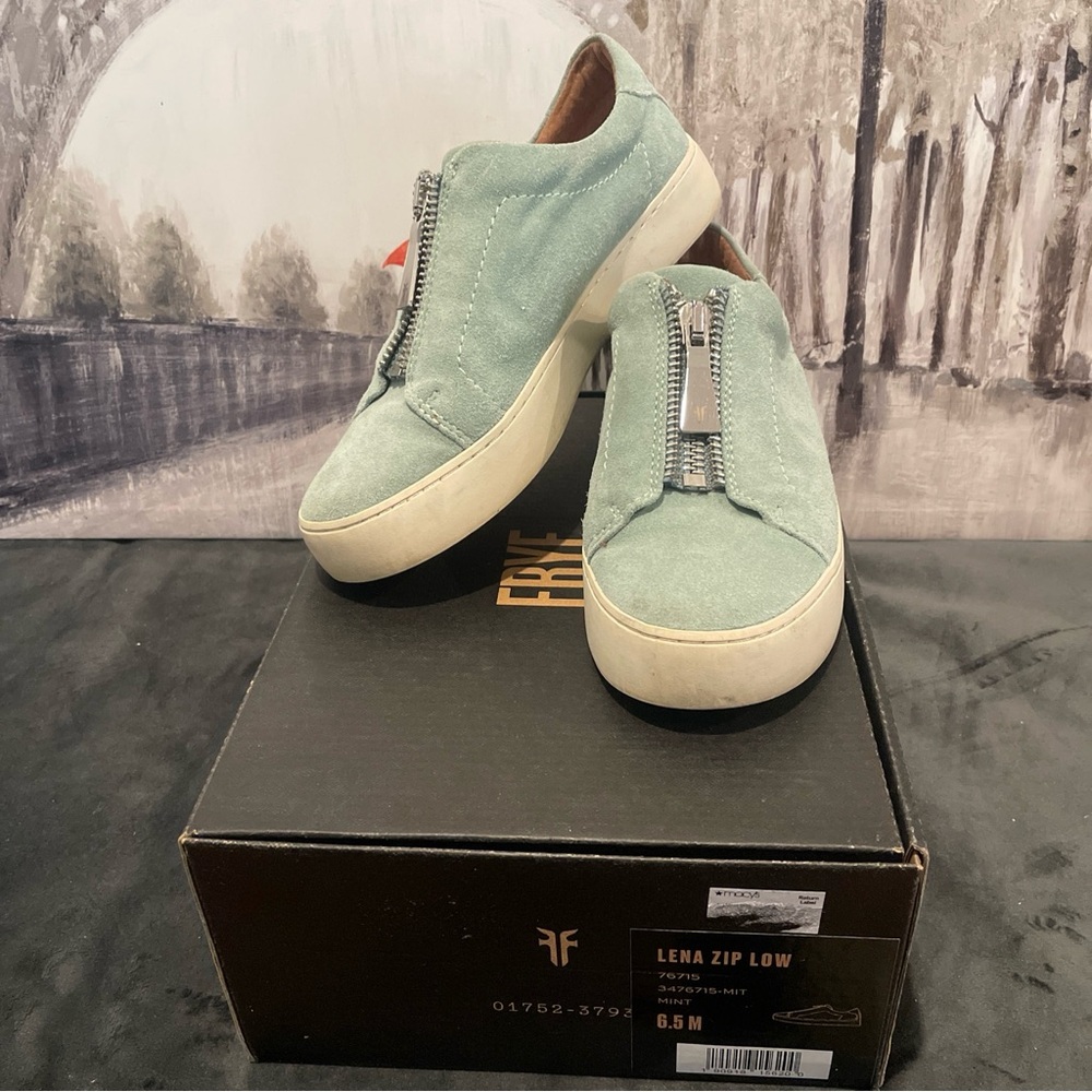 Frye Green Sneakers Casual Low-Top Design